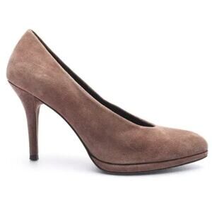 STUART WEITZMAN | Taupe Tan Gray Suede Stiletto Heels Pointed Toe Pumps | Size 8